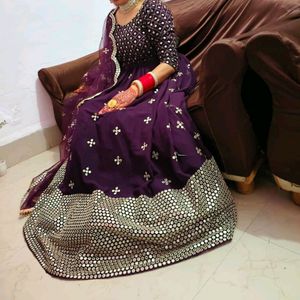 Lehnga Set Purpule Double Shaded