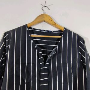 Black Striped Top (Women's)