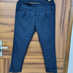 Blue Checked Formal Pants