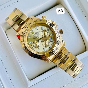 NEW ROLEX RAINBOW GOLDEN STRAP WATCH