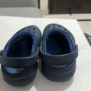 Winter Crocs Navy Blue