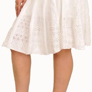 Chikankari Plain Coral Skirt