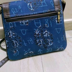 New Ikkat Print Sling Bag With Tassle