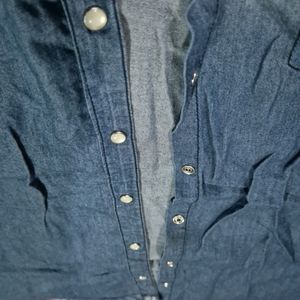 Denim Sleeveless Shirt