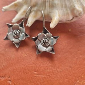 Rosy Hook Earrings Silver Replica