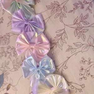 Beautiful Shimmery Multicolored Bows (6)