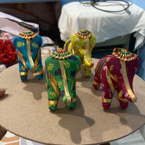 Elephants For Home Decor (pack Of 4)