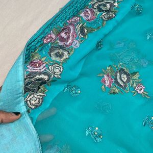 Embroidered Georgette Saree