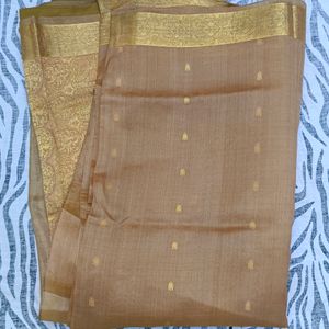 gold Banaras  Silk pattu saree