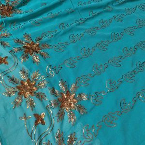 Beautiful Sequence Work Saree