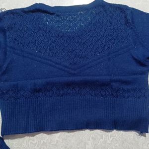 Blue Woolen Top