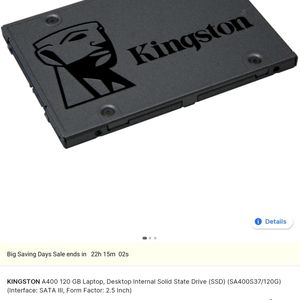 Kingston Now A400 120GB Internal Ssd