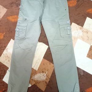 Grey Cargo Jeans Mens