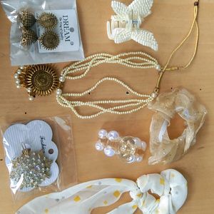 Hair Accessories With Necklace And Earrings