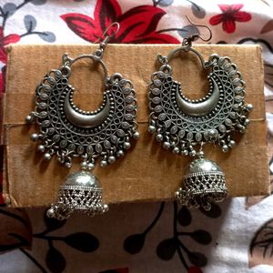 Shimmering Oxidized Unique Earrings