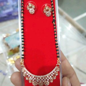 Ad Mangalsutra With Earrings