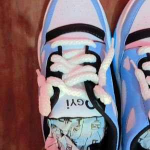 Multicolored Sky blue And White Shoes Brand New