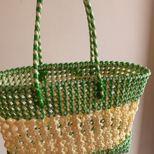 New Green With White Basket