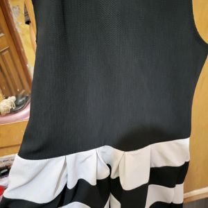 Black N White Mini Dress