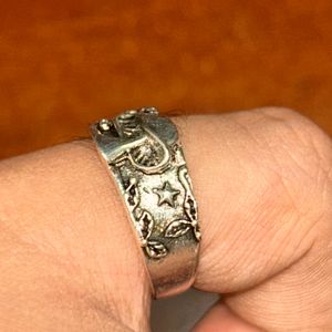 stainless steel gothic shroom ring