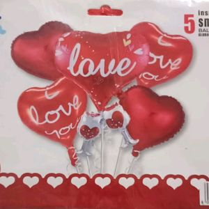 Love & Heart Shape Theme Foil Balloon 1set Only