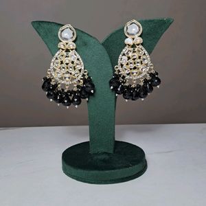 Beautiful Party Wear Black Earrings