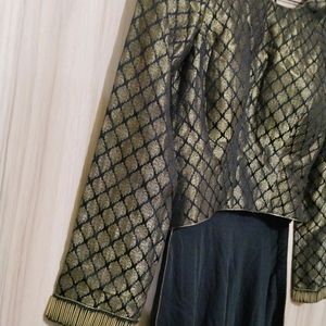 Black Lehenga Blouse, Jacket Or Coat For Womens