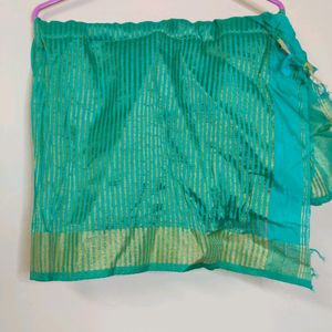 Sea Green Festive Wear Saree