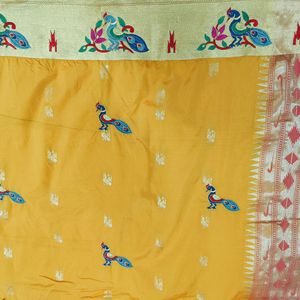 Paithani Semi Silk In Good Condition