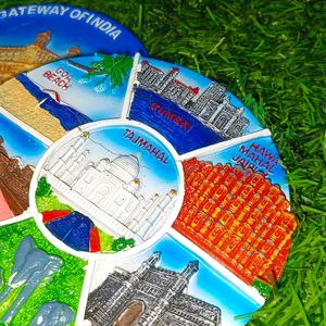 Wall Decorating Plates (7 In 1 , Gateway Of India)