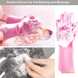 DISHWASHING GLOVES WITH SCRUBBER