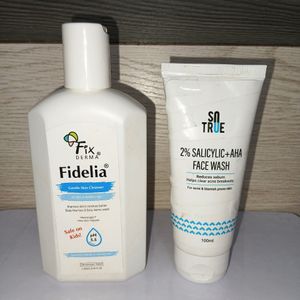 FixDerma Fidelia Cleanser + Sotrue face wash COMBO