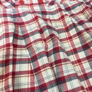 Checked Pleated Skirt