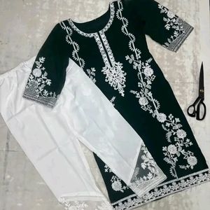 Embroidery Kurta Plazo  Set 🫰💞