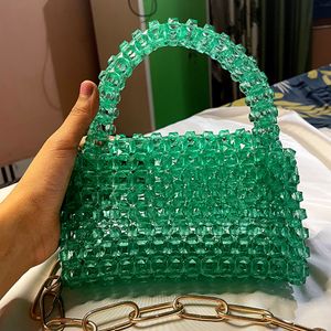 Price Drop Sea GreenCrystal Beads Bag