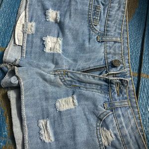 Denim Demezed Shorts