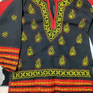 Chikinkari Kurta For Girls