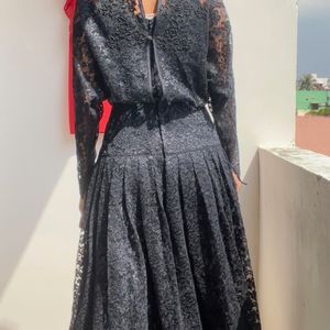 Designer Black Embroidered Dress