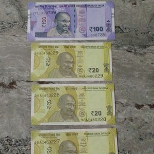 NEW 100 RUPEES AND 20 RUPEE NOTE