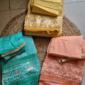 Ethnic Unstitch Suit Material