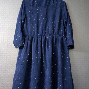 Navy blue shirt dress