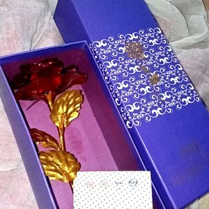 Gold Foil Red Rose Gift