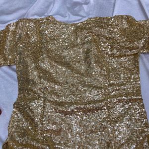 Golden shimmer kurti