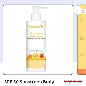 WishCare SPF50 Sunscreen Body Lotion