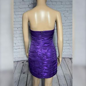 Zara Lilac Strapless Draped Mini Dress