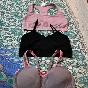 Combo Of Three Imported Fabric  Sports Bra