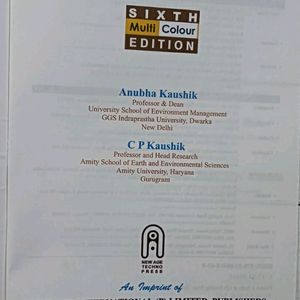 Evs Book By C. P. Kaushik , Anubha Kaushi