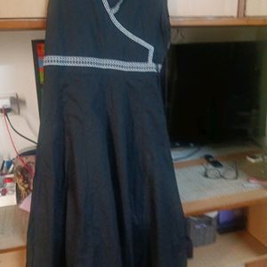 Beautiful Black Kurta with White Embroidery