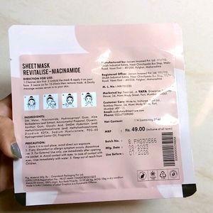 Zudio Niacinamide Sheet Mask