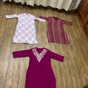 Combo 3 Rangmanch Kurtas